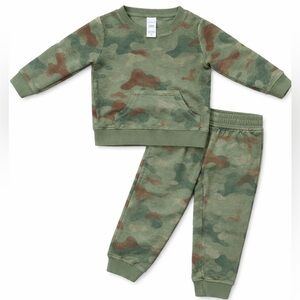 Carters 24M Camo Sweatsuit Set Distressed Look Cozy Toddler Outfit